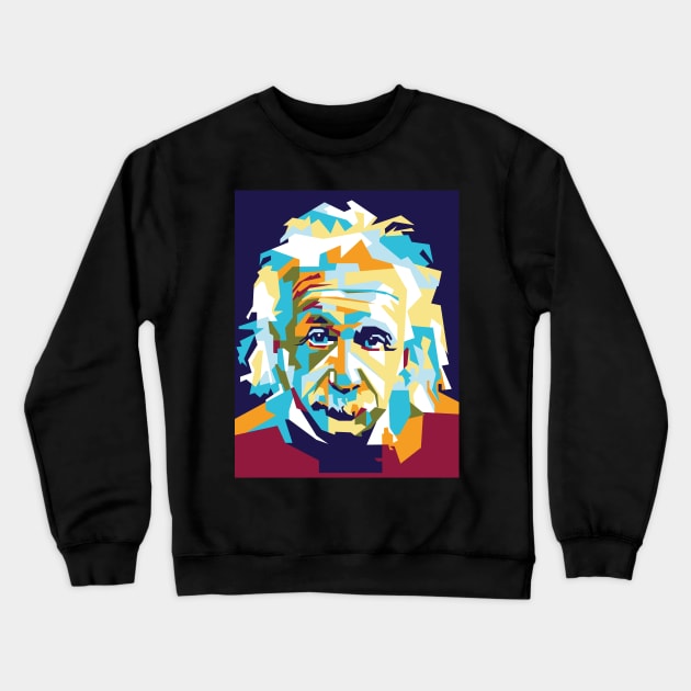 Albert Einstein In WPAP Crewneck Sweatshirt by smd90